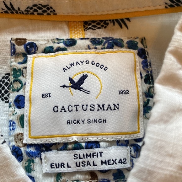 Cactus Man short sleeve slim fit button down - Picture 2 of 4